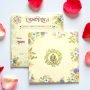 Aarambh Floral Single Fold Laser Cut Indian Wedding Card With Acrylic Lord Ganesha Multicolour