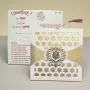 Aarambh Floral Laser Cut 2 Fold Indian Marriage Card With Acrylic Ganesha in White